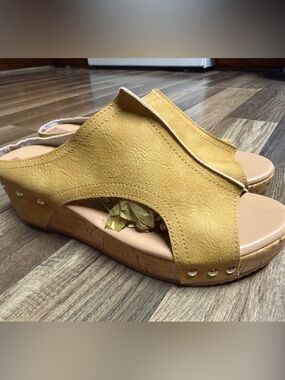 Women’s Mustard Yellow Wedge Sandals